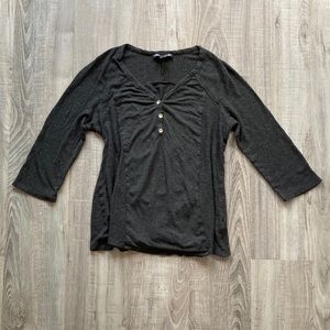 Ultra Soft Drapey Grey Henley